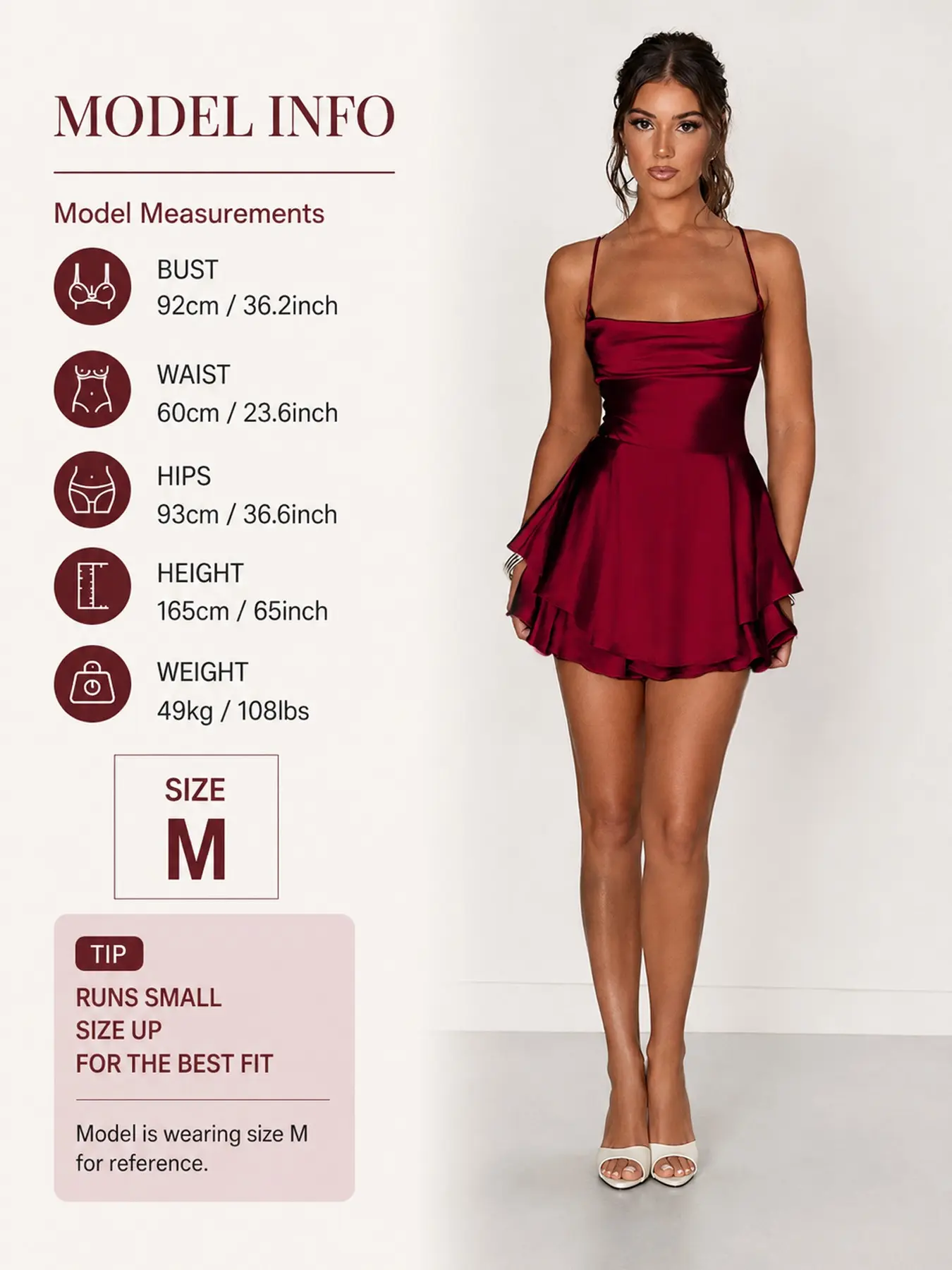 Women's Plain Lace Up Backless Tiered Layer Stretchy Satin Cami Dress, Summer Clothes Women, Womenswear, Elegant Chic Cowl Neck Sleeveless A Line Short Dress for Party Holiday Wedding Guest Evening Formal Wear, Dresses for Women