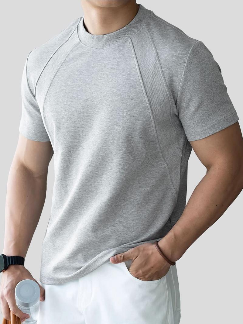 Fioboc Men's Weekend Performance Crew Neck Tee - Streetwear Casual Basic Short Sleeve Top