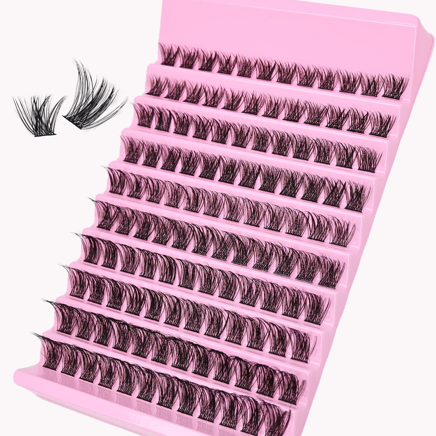 Individual False Eyelashes, 10 Pairs Natural Look Eyelash Extensions, Self Grafting Curl Eyelashes, DIY False Eyelashes, Eye Makeup Enhancement False Eyelashes, High Quality Eyelashes for Women & Girls