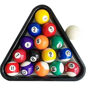 1.5 Inch Mini American Style Billiard Balls Set, Complete 16 Pool Balls for 6 Feet Pool Table