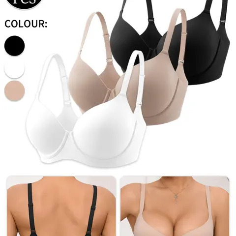 Women's Adjustable Strap Jelly Push-Up Bra Set with Soft Breathable Underwire, Casual Fitted All-Season Everyday Underwear for Summer & Beach Jelly Underwear Bras