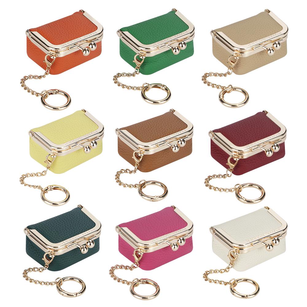 Royal Bagger Genuine Leather Mini Coin Purse, Solid Color Kiss Lock Change Pouch, Casual Style Small Storage Bag for Women 1894 SpringStatements