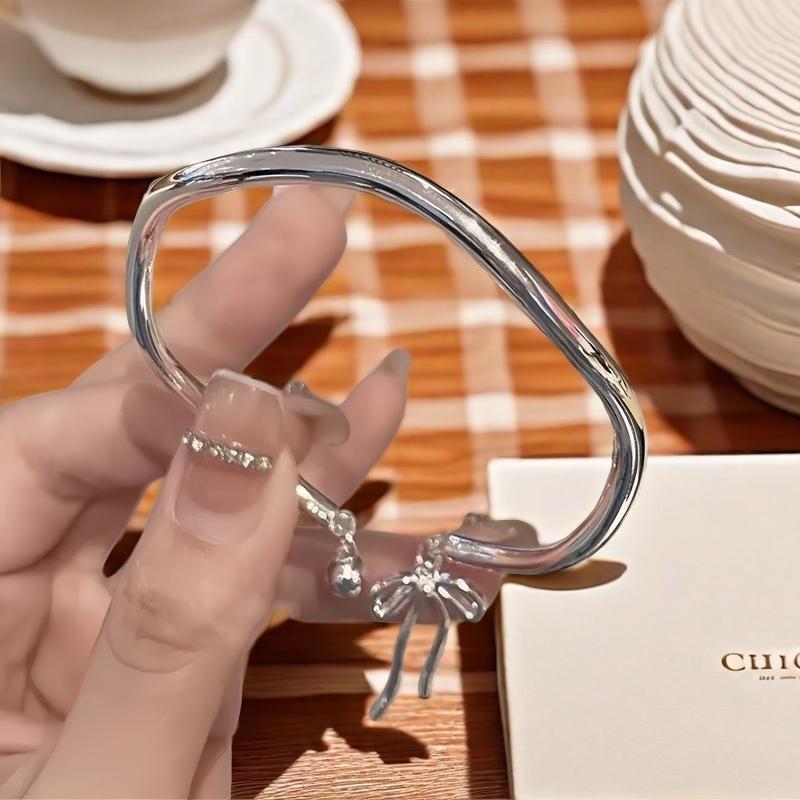 Full Silver s999 bangle Sterling Silver bangle Ladies Open bangle can be freely adjusted size to send girlfriend birthday holiday gift Silver weight 16 g /0.56 oz