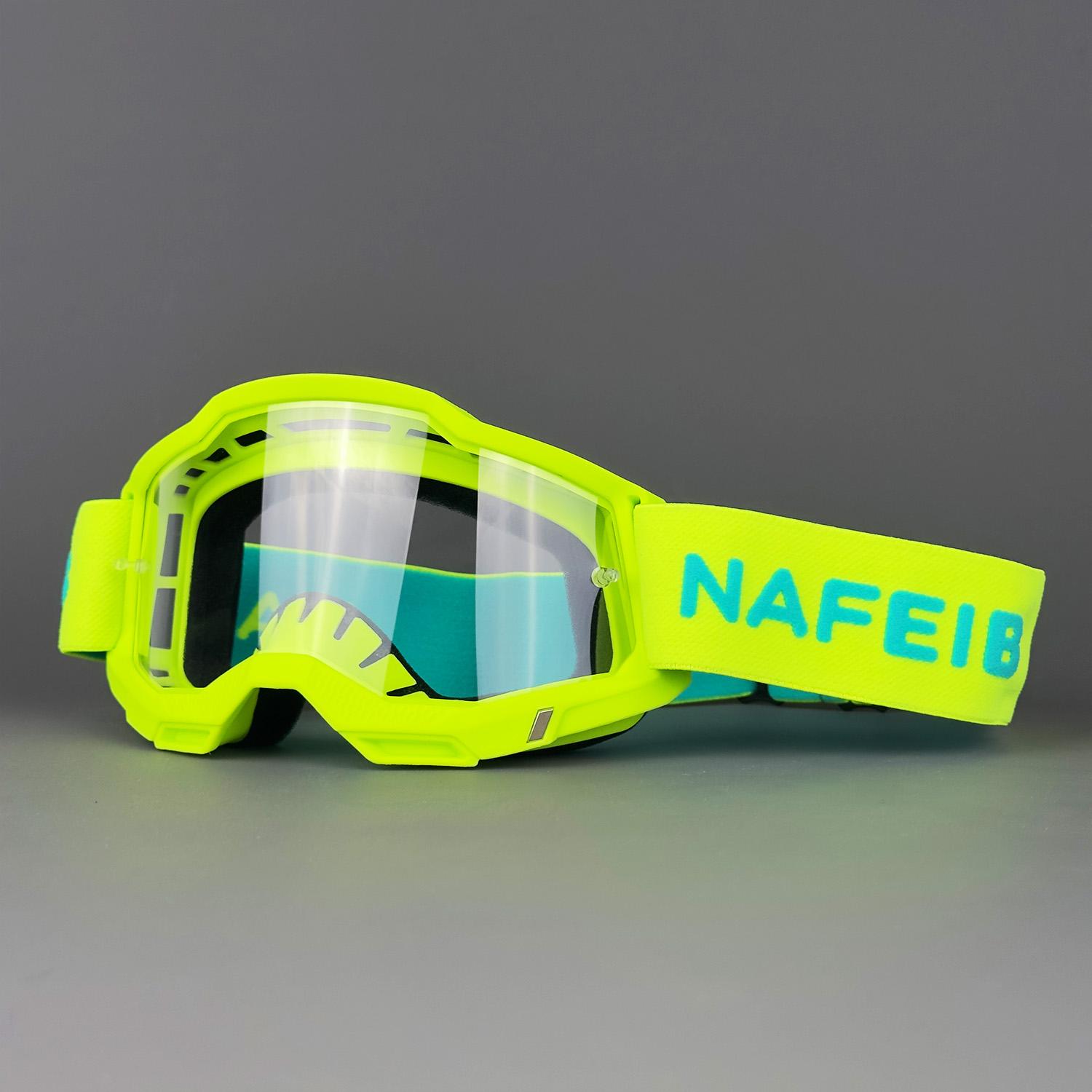 NAFIEB High-Performance OTG Goggles: Compatible with Prescription Glasses, Scratch/Dust Resistant, Airflow System, Secure, Adjustable. For Riding, Skiing. Ideal Holiday Gift.
