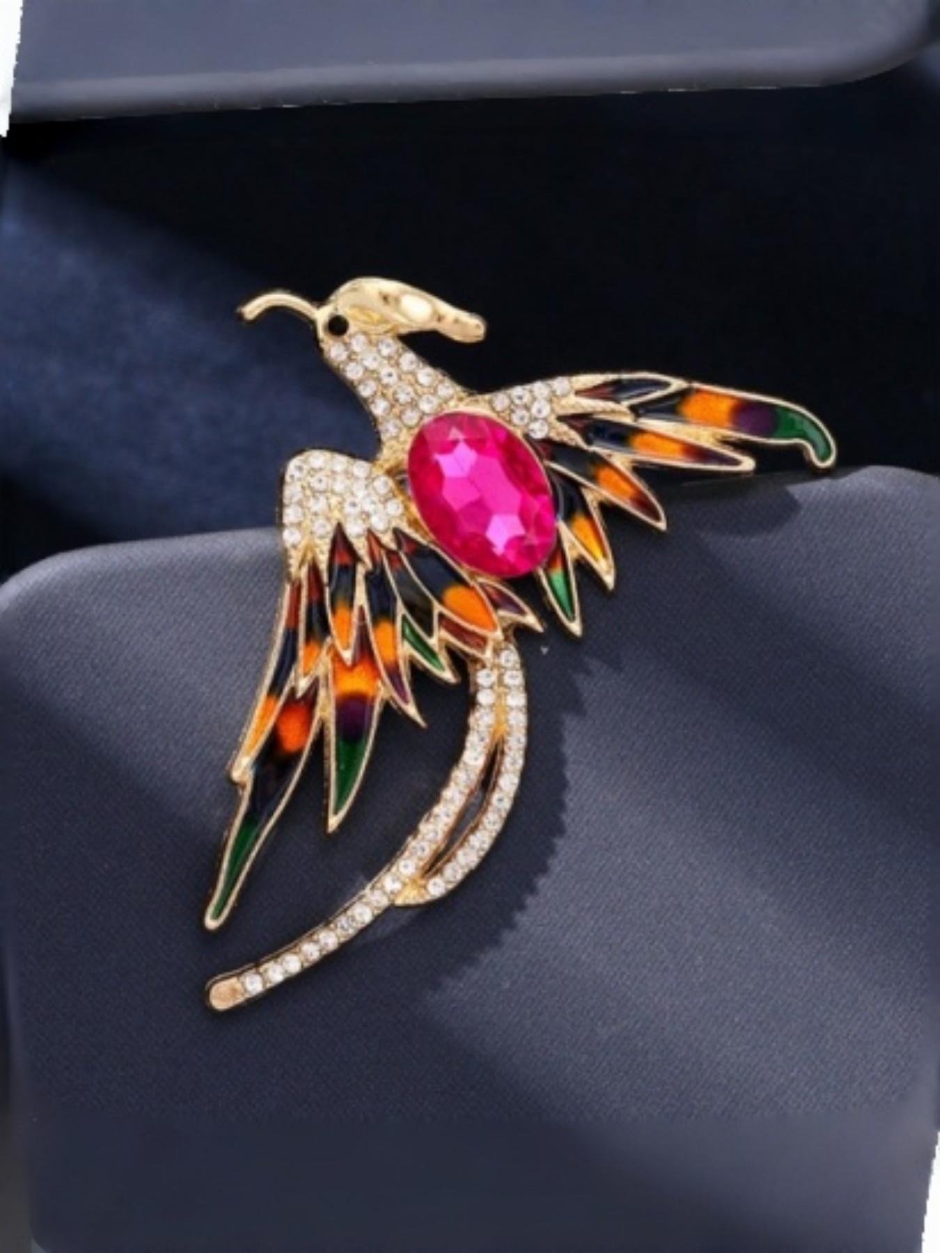Phoenix Rebirth Eco-Friendly Brooch, Fashionable Boho Style Pin, High-End Luxury Lapel Flower, All Seasons Accessory