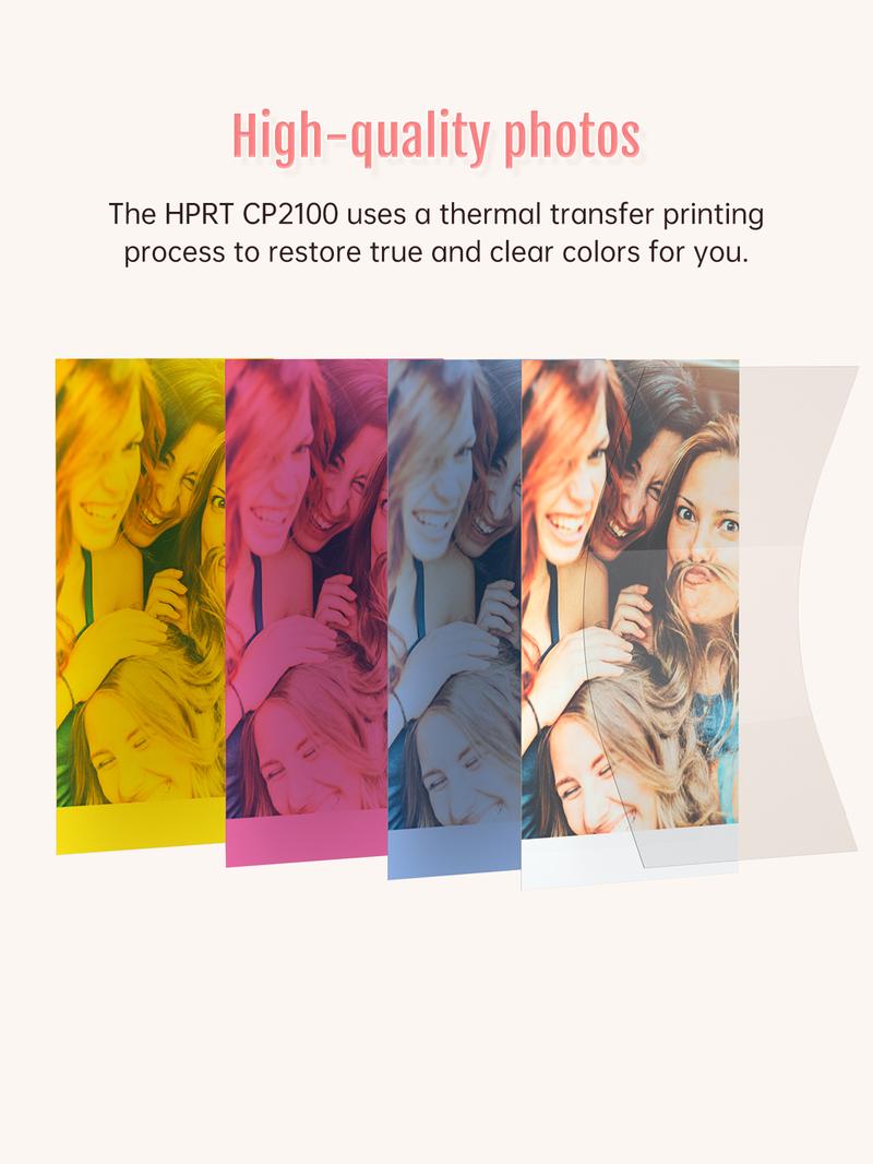 Hanin Photo Paper for CP2100, Z3 – 4PASS Film Cartridge, 2.1 x 3.4 Inches, 20 Sheets, Compatible with Mini Photo Printer, Photographic Kit, Photography Tool