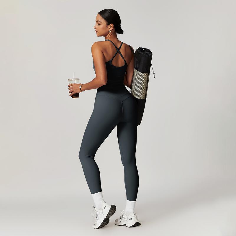 MASKERT Women's Two Piece Set Sports Tank Top & High Stretch Tight Leggings Tummy Control Workout Daily Wear Running Outfits MASKERT Women's Two Piece Set Sports Tank Top & High Stretch Tight Leggings Tummy Control Workout Daily Wear Running Outfits