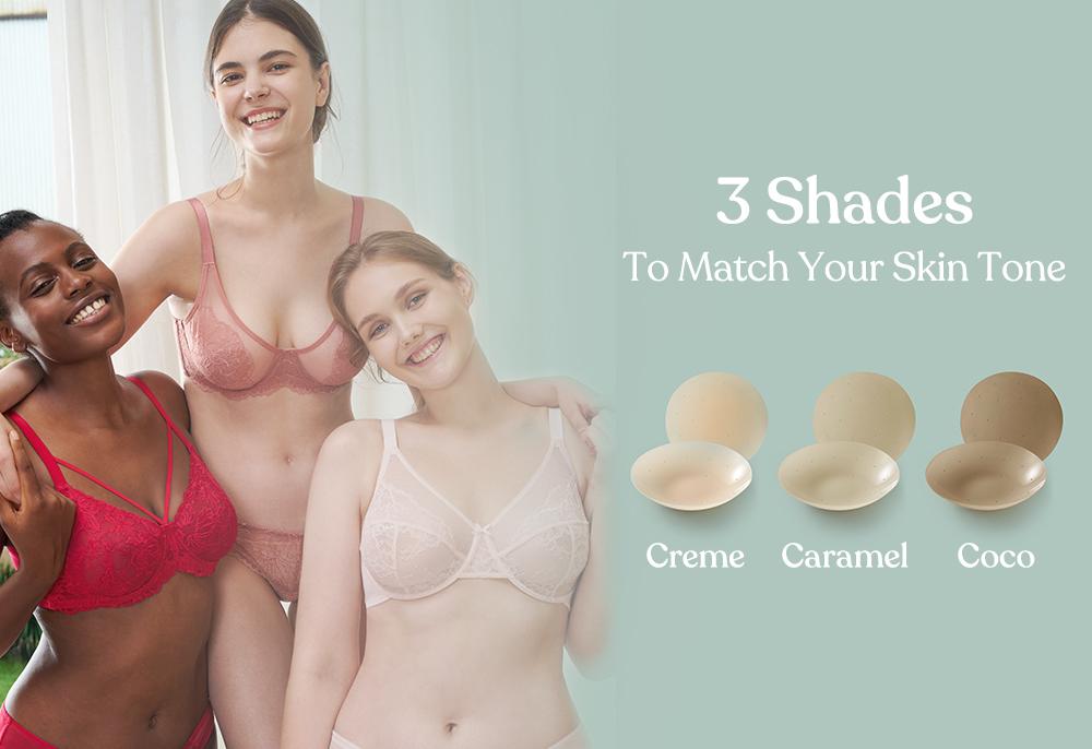 HSIA Breathable Non-Adhesive Reusable Washable Invisible Seamless Silicone Nipple Pasties Breasts Covers