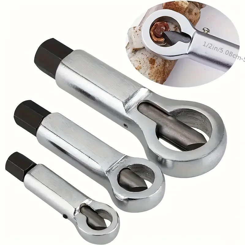 3pcs Metal Nut Splitter Separator, Metal Nut Splitter Breaker Manual Pressure Nut Splitter Remover Extractor Tool