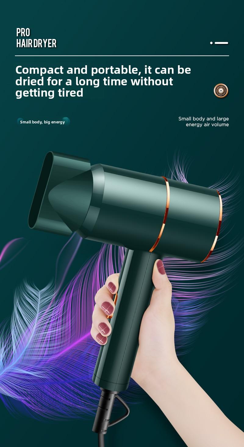 Hair dryer with hot and cold air for student dormitories, cross-border, high-power, suitable for hair salons and home use, with blue light feature