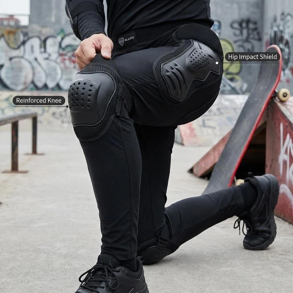 Motorcycle Armor Pants Protective Off Road Riding Trousers Impact Resistant Fall Proof Gear For Extreme Sports Skating Cycling Ice Sports Hiking Climbing And Camping Durable Protective Bottoms For Outdoor Adventure Activities