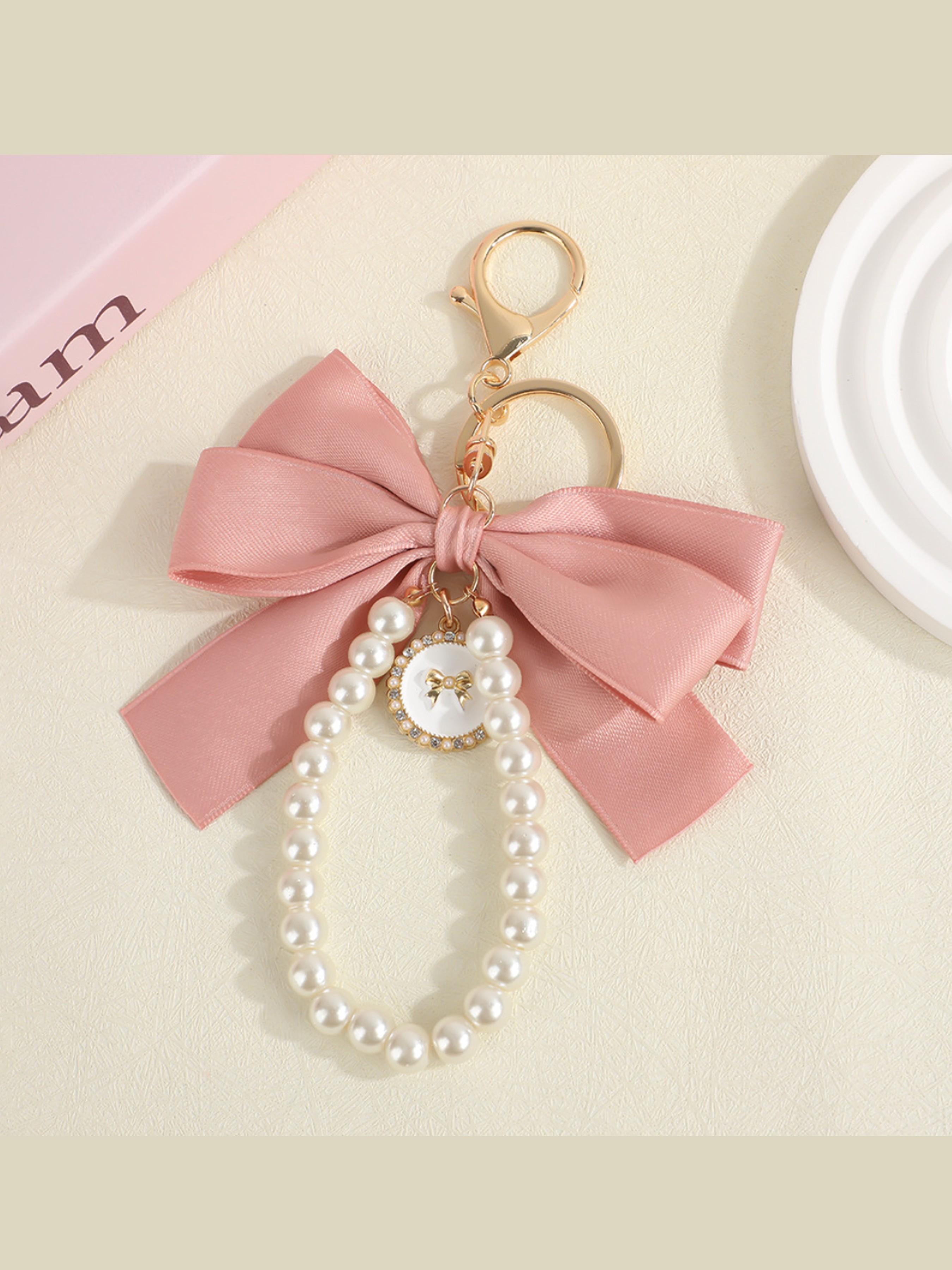 Women's Elegant Bowknot Design Bag Charm, Cute Trendy Bag Keychain, Fashionable Bag Decoration, Daily & Car Key Decor for Women