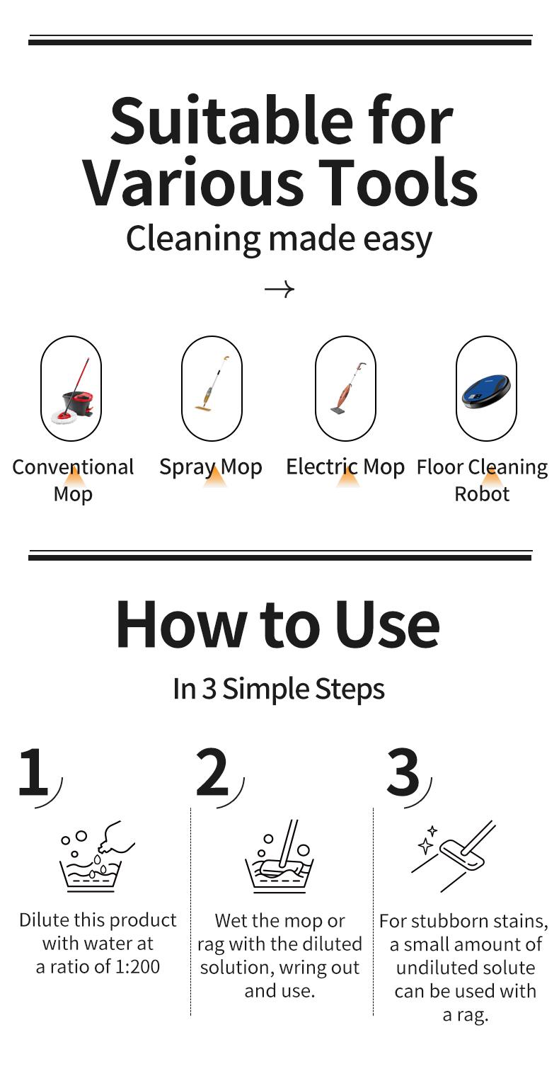 BOTARE Enzyme-Powered Mop Soap - Long-Lasting Scent Floor Cleaner, Deep Cleans with No Residue, Fast Drying & Pet/Kid-Safe for All Floors, Works with Mops, Steam Mops & Sprayers