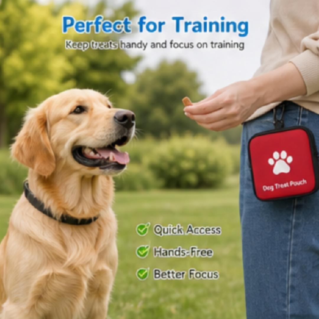Pocket-sized dog food bag | One clip and go, clean and tidy! Ideal for daily training and as a reward bag for dogs