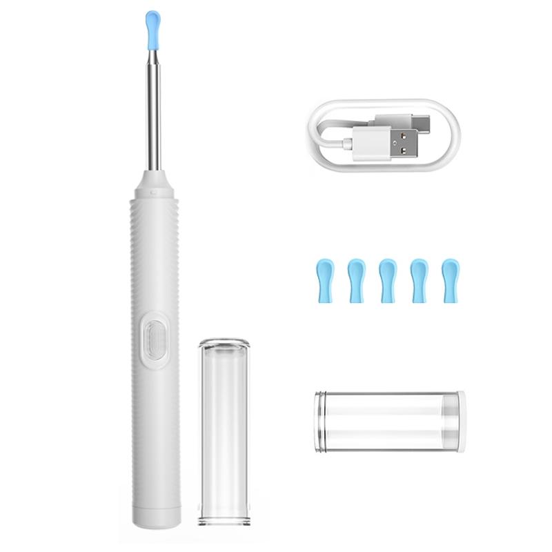 Intelligent Visual Ear Scoop, 1 Set Ear Wax Remover With Camera & 5 Ear Digging Tools, Rechargeable Ear Wax Removal Kit for Smartphones