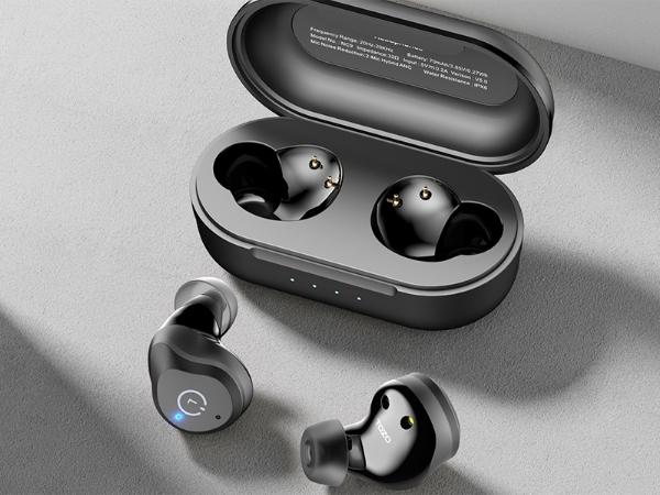 TOZO-NC9 Hybrid Active Noise Cancelling Wireless Earbuds mini headphones Audio Bluetooth Electronic Headset in-ear earphone Matte Black Mics FathersDayGift