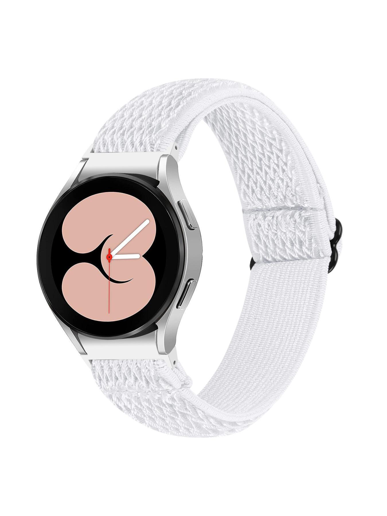 Nylon Watch Strap with Seamless End Links, Herringbone Elastic Band, Compatible with Samsung Galaxy Watch4/5/6/7