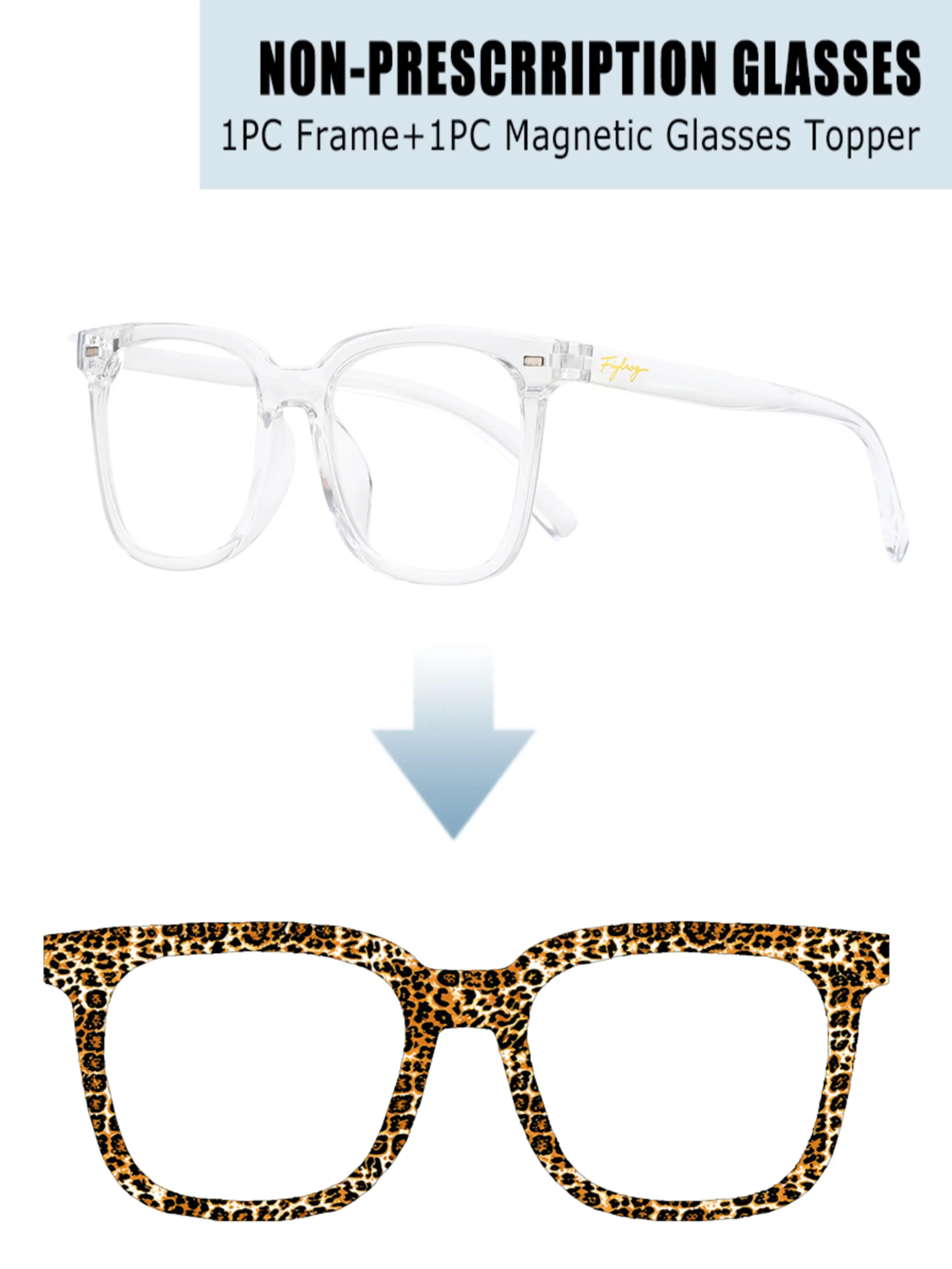 Transparent Frame Leopard Print 1