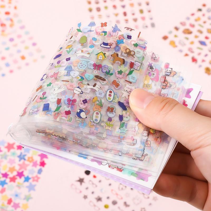 25 Sheets Mini Fairy Tale Sticker Book 2.0 Series Handmade Decoration, Creative Collage Materials DIY Scrapbook Diary Frame Background Gift Packaging Greeting Card Phone Case Water Cup Sticker Album