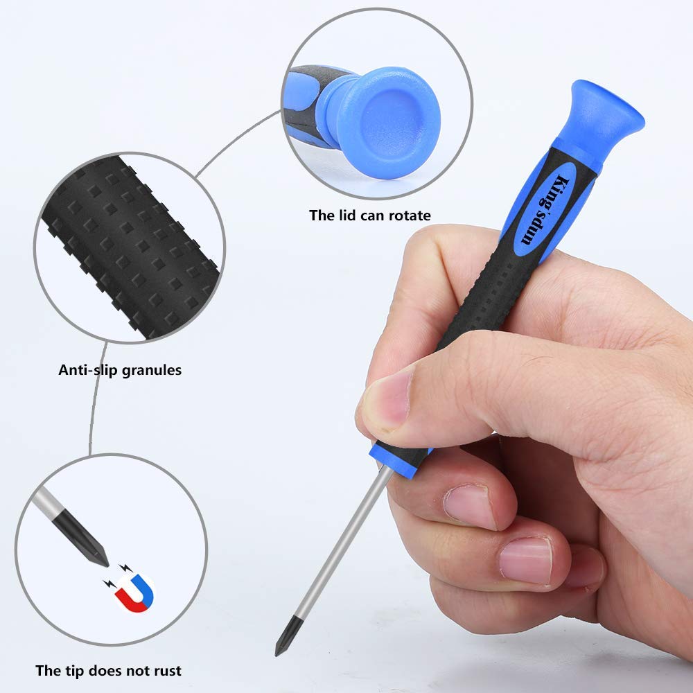 10 in 1 Precision Screwdriver Set Handle Portable Pen Manual Hand Tool Kit Wireless Cordless Magnetic Mini Small Bit for Mobile Cell Phone Watch Repair Home Household Micro Laptop PC Multi-functional Professional