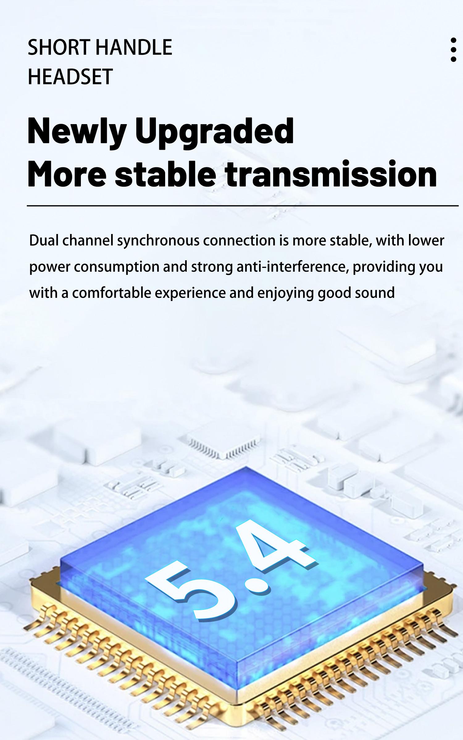 H.L.WALK-D Wireless Wireless Headphones，Tiny Size Earbuds，Waterproof Headsets，With Mic，Sleep and Sports Earphones Set, Short Handle Design，for Work Sport Sleeping