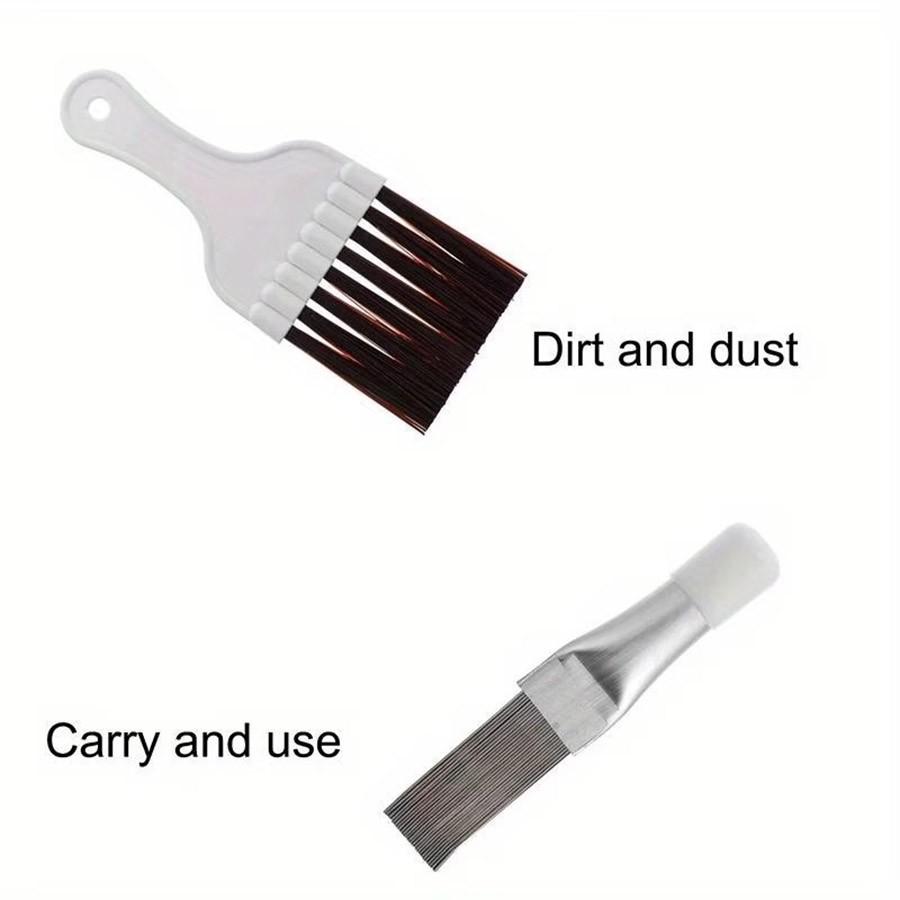 2-Pack Air Conditioner Condenser Fin Brush Set, Stainless Steel Hvac Cleaning Tool, Repair & Maintenance Kit for Coil Fins