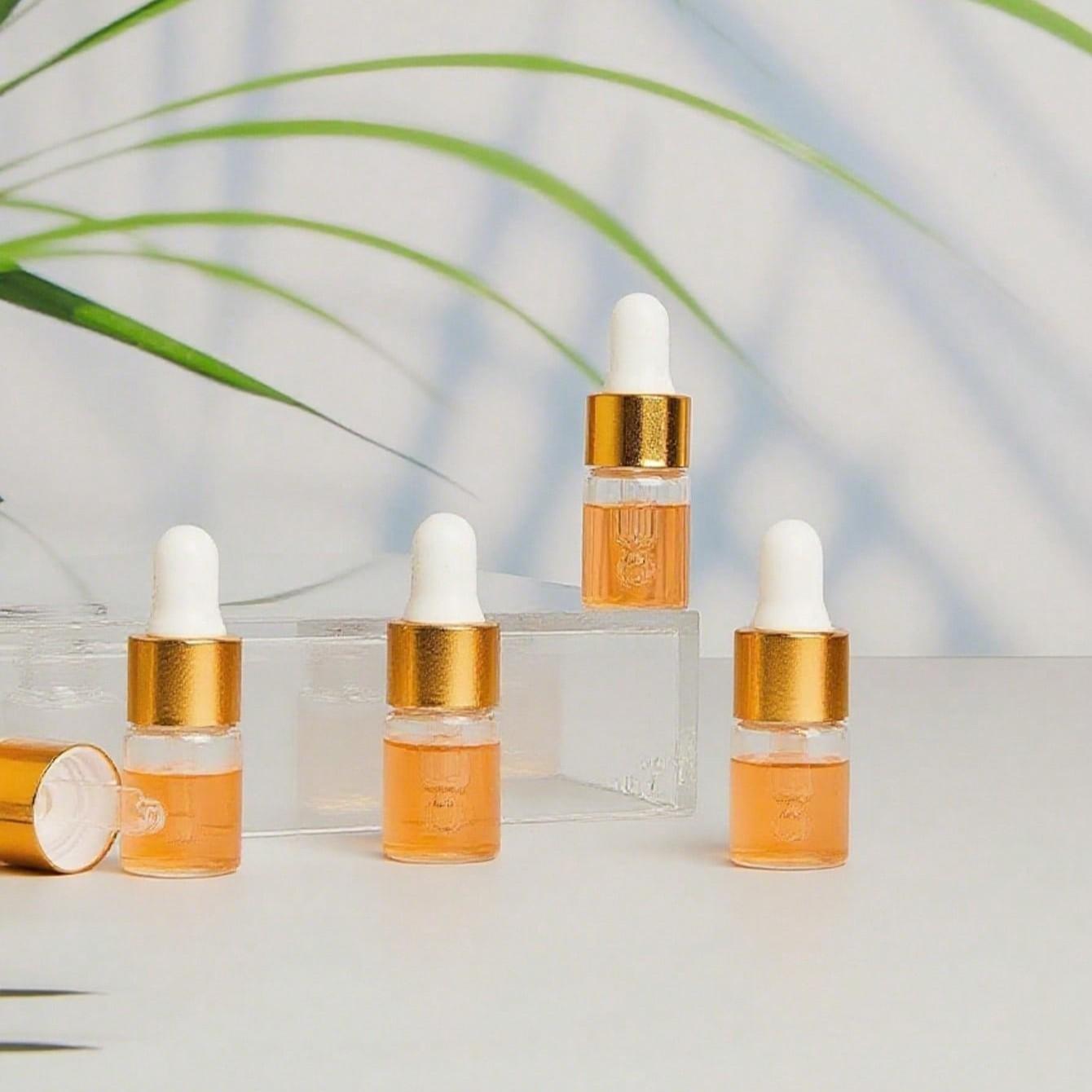 Mini Transparent Glass Dropper Bottle, Travel Size Sample Bottle, Ideal for Essential Oils, Cosmetics, Liquids, Perfume, Etc