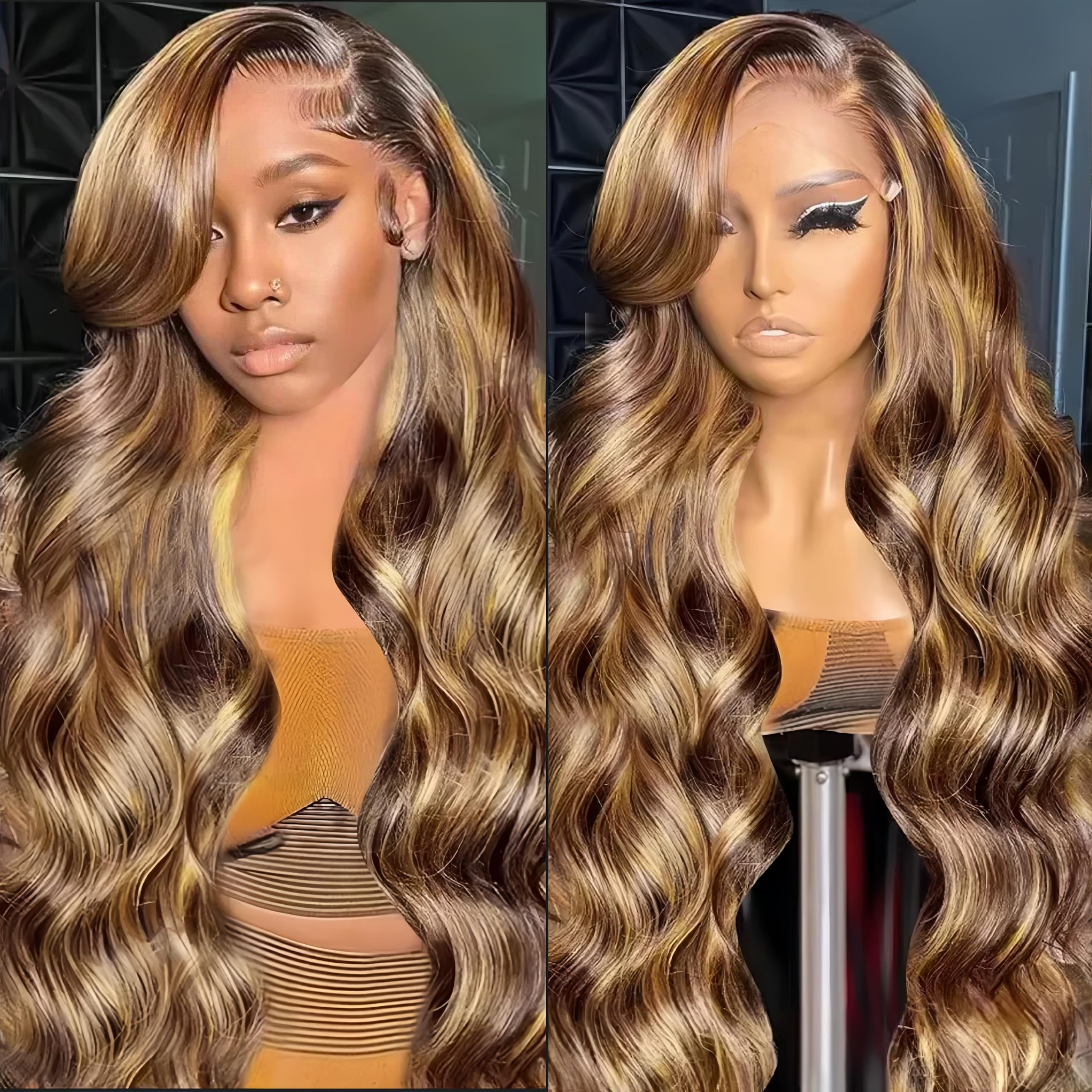 Highlight 4/27 Deep Wave Lace Front Wigs Human Hair 13X6 Ombre 180% Density Body Wave Lace Front Wigs Straight Lace Front Wigs Highlight 4/27 Deep Wave Lace Front Wigs Human Hair 13X6 Ombre 180% Density Body Wave Lace Front Wigs Straight Lace Front Wigs