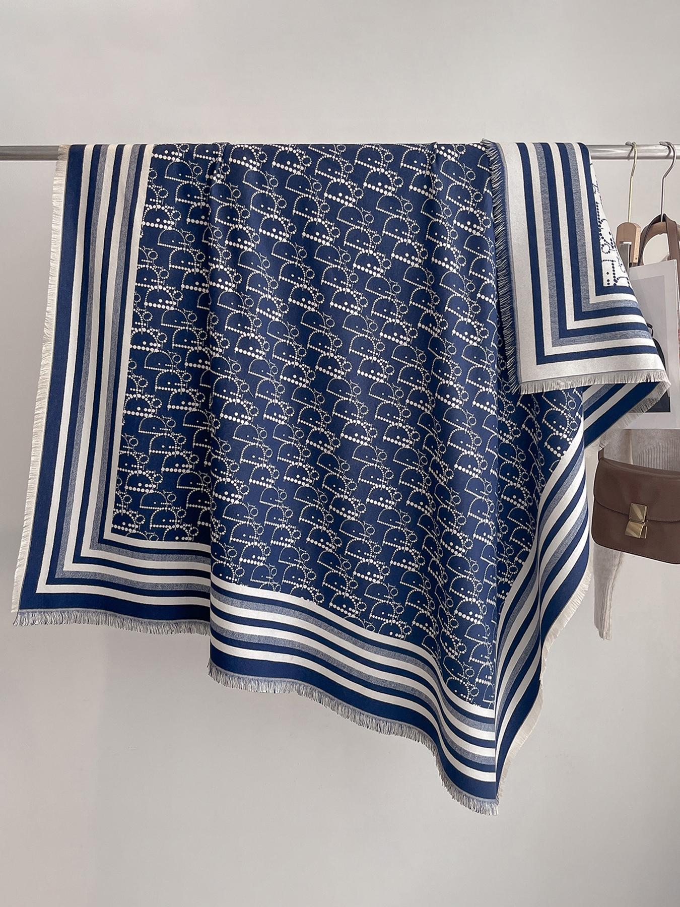 Women's Elegant Shawl Scarf, All-Over Print, Double-Sided Design, Warm Winter Outdoor Wrap, High-Quality Imitation Cashmere