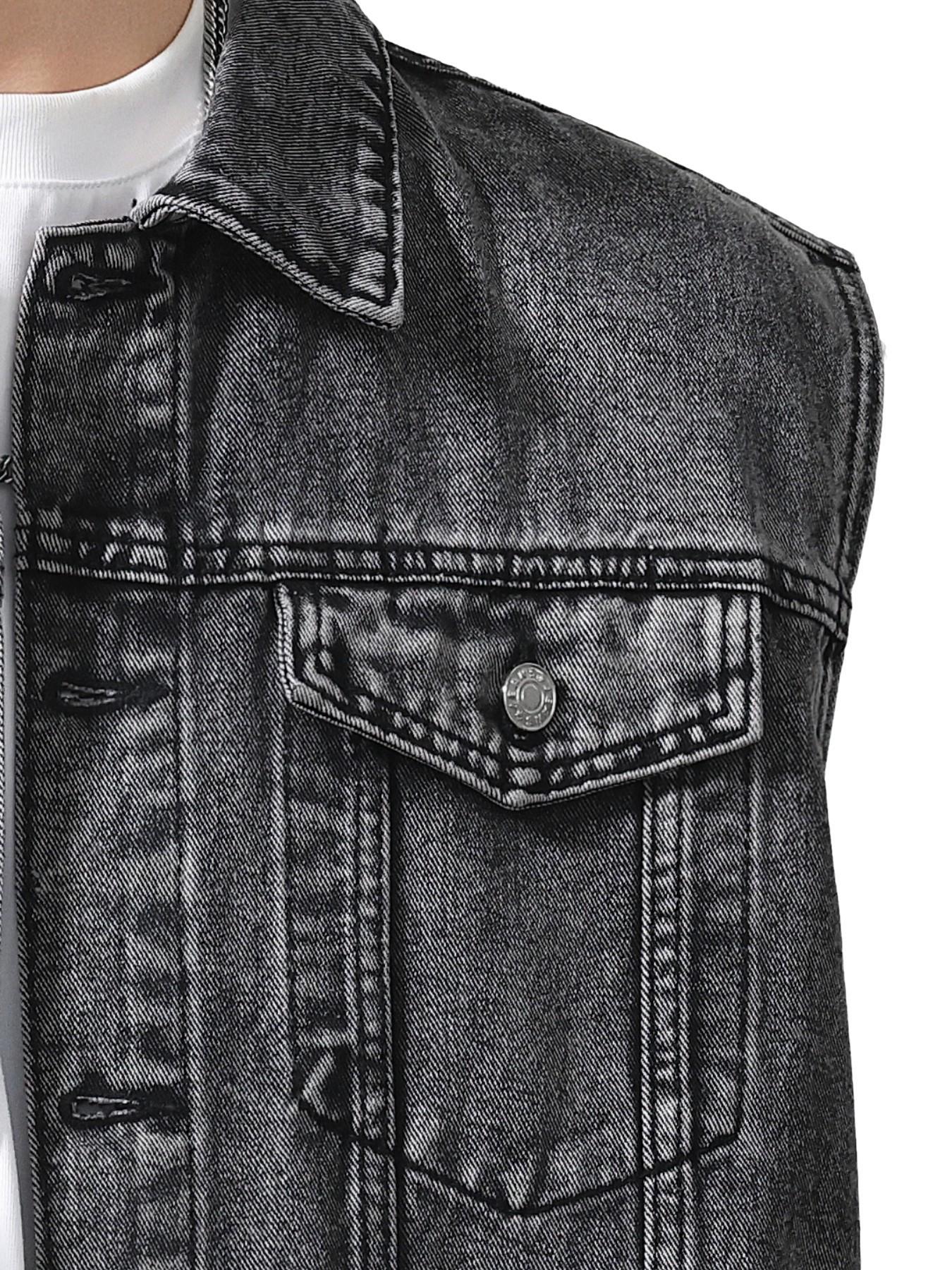 Spring Summer Men's Denim Jacket, American Vintage Classic Workwear Style, Trendy Fashion Casual Jean Vest, Regular Fit Sleeveless Top