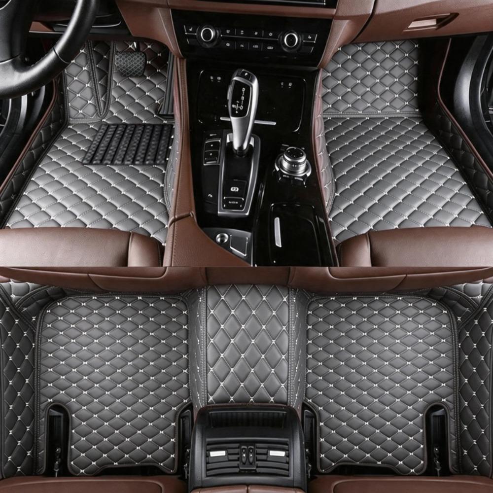 FOR Toyota Tacoma 2005–2015  Model Year PU Leather Full-Coverage Car Floor Mats, Left-Hand Drive [Exquisite Embroidery] Car Floor Mats, All-Weather Use, Modern Car Accessories, Car Floor Liners, Car Accessories
