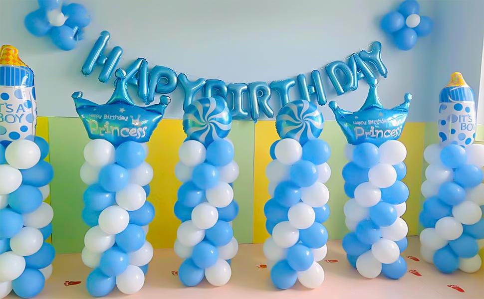 Balloon Column Stand Kit, Set of 4,6.7Feet Balloon Pillar with Reusable Telescopic with base for Birthday arch, Wedding, Graduation Decoration Event