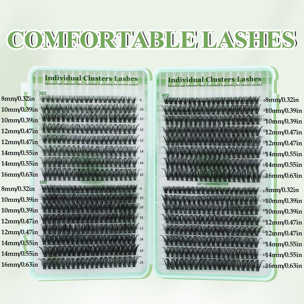 Professional False Eyelash Extension Kit, Diy Lashes Kit, Individual D-Curl Dense Lashes in Mixed Lengths, Beginner-Friendly for Home Use, Easy Application, High Quality Eyelashes
