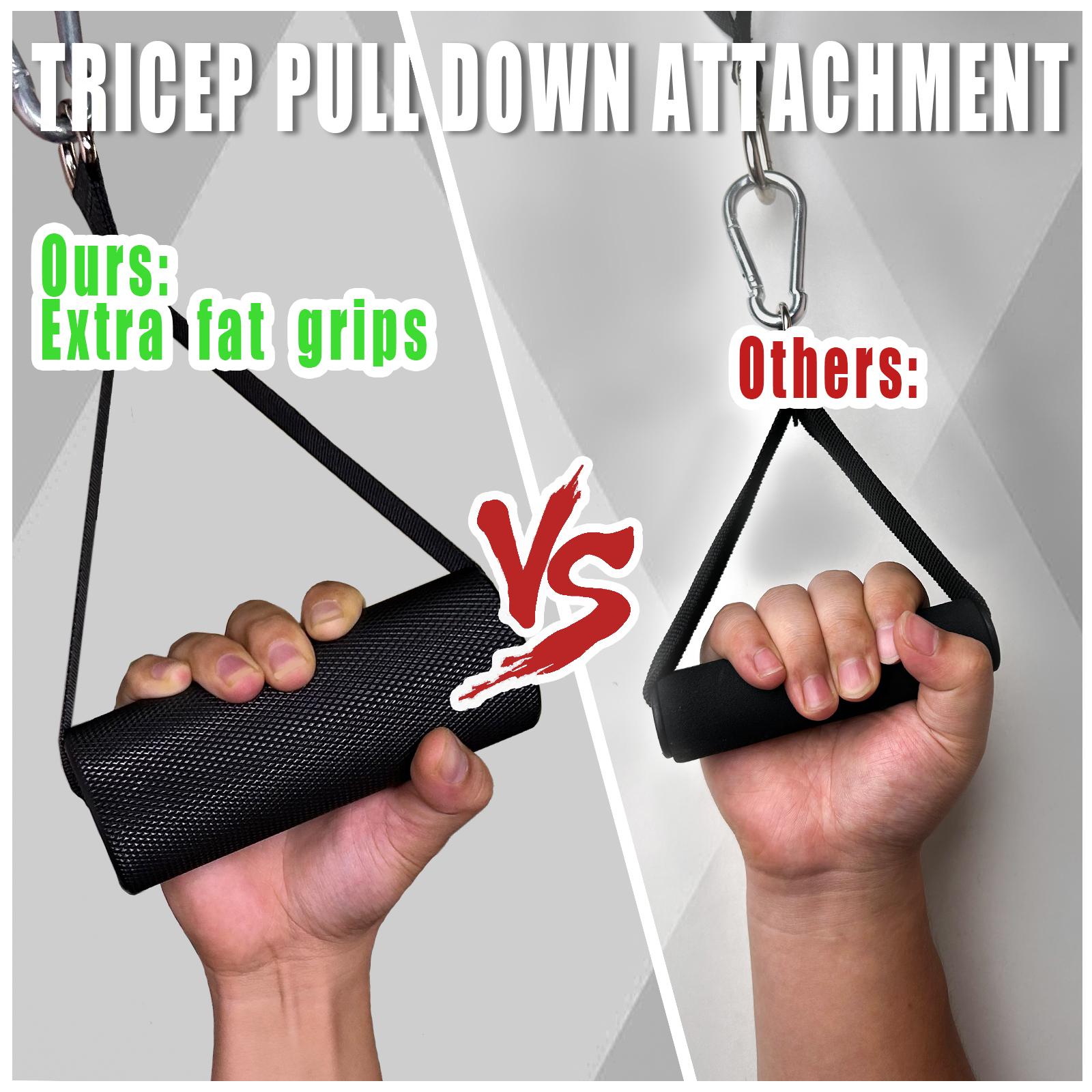 Upgraded LAT Pulldown Attachments Double D Handle, V Bar Cable Machine Attachments, Cable Attachments Gym Handles for Weight Workout