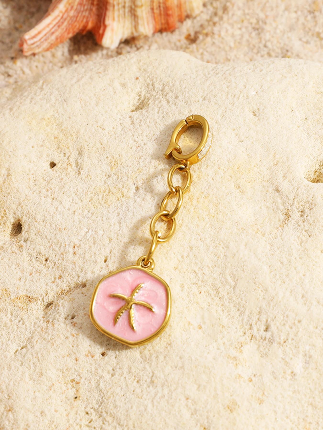 Stainless Steel Bikini Pendant Ocean Series Shell Starfish Flower Oil-Dipped Waterproof Necklace Charm Jewelry