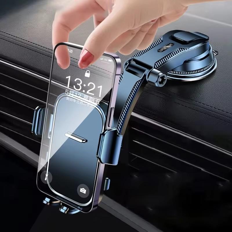 Universal Car Phone Mount with Ultra-Strong Suction Cup, Dashboard & Windshield Cell Phone Holder, Stable 360° Rotation Hands-Free Cradle, Car Phone Stand, Cell Phone Holder for Car
