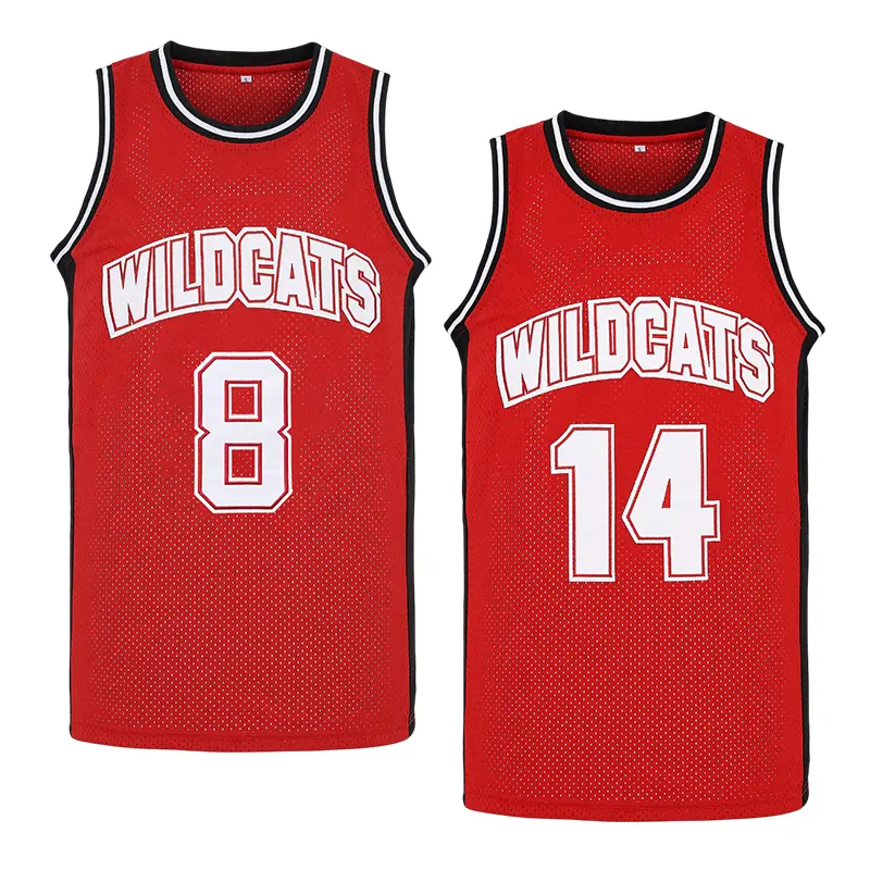 Men's #14 Wildcats High School Musical Troy Bolton Embroidered