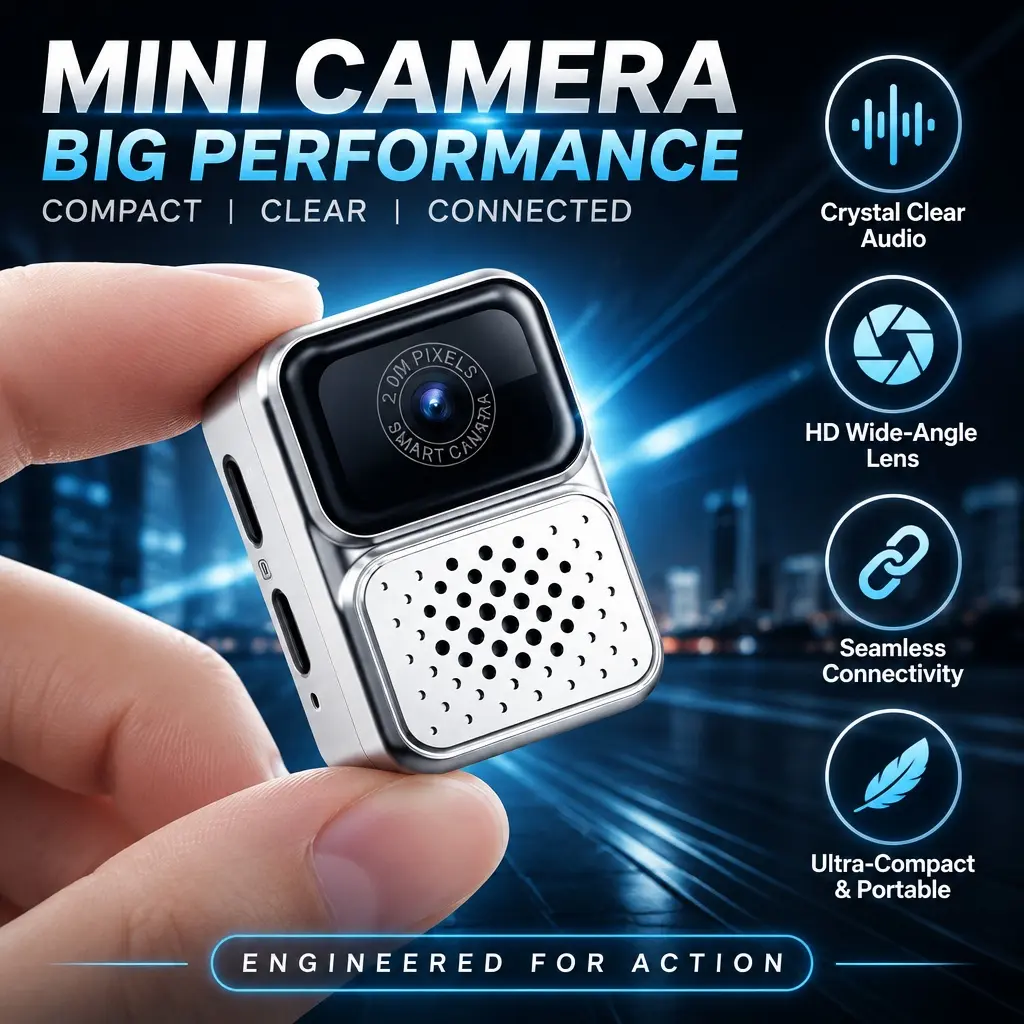 S130 HD Necklace Mini Sports Camera, 0.96in Screen Wearable Student Camera for Daily Life Photography and Video Recording