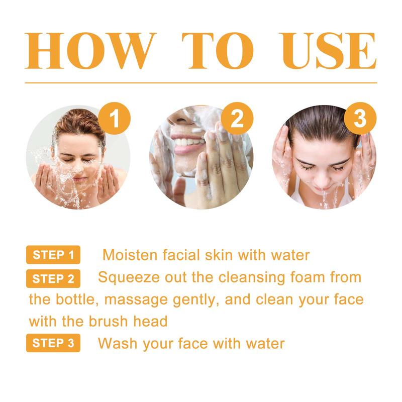 3 in 1 : Turmeric Cleansing Wash Set | Purchase Foam Cleanser 3.53 oz, Get Exfoliating Tablet 20 pcs  + Soap Bar 3.53 oz(3-in-1 Facial turmeric Skincare ） Exfoliate Gentle Pore Radiant Daily Evening