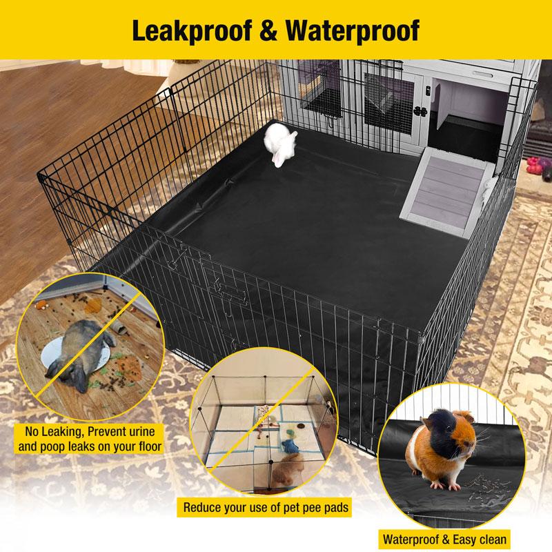 Aivituvin Guinea Pig  Playpen| Bunny Playpen with Floor,Dog Crate,Rabbit Playpen,Metal Dog Exercise pen,Dog Kennel,Foldable Panels,Pet fence