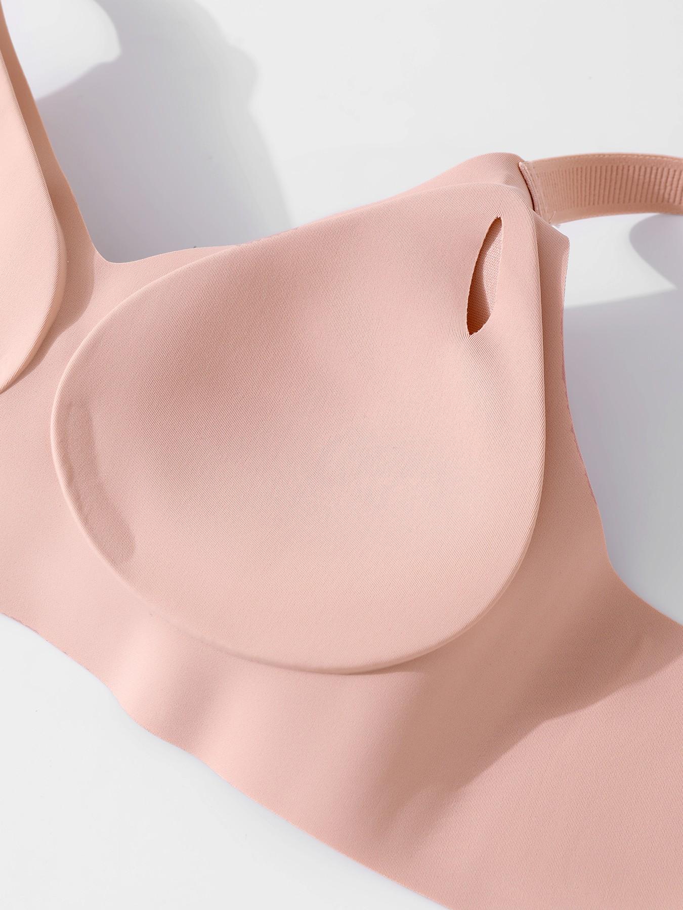 1 Pack / 6 colors, high-quality women's seamless jelly bra, four rows of three hooks, XS-XL sizes, push-up and adjustable sports vest, suitable for daily wear, parties, yoga, comfortable, breathable and skin-friendly, women's non-wire bra.