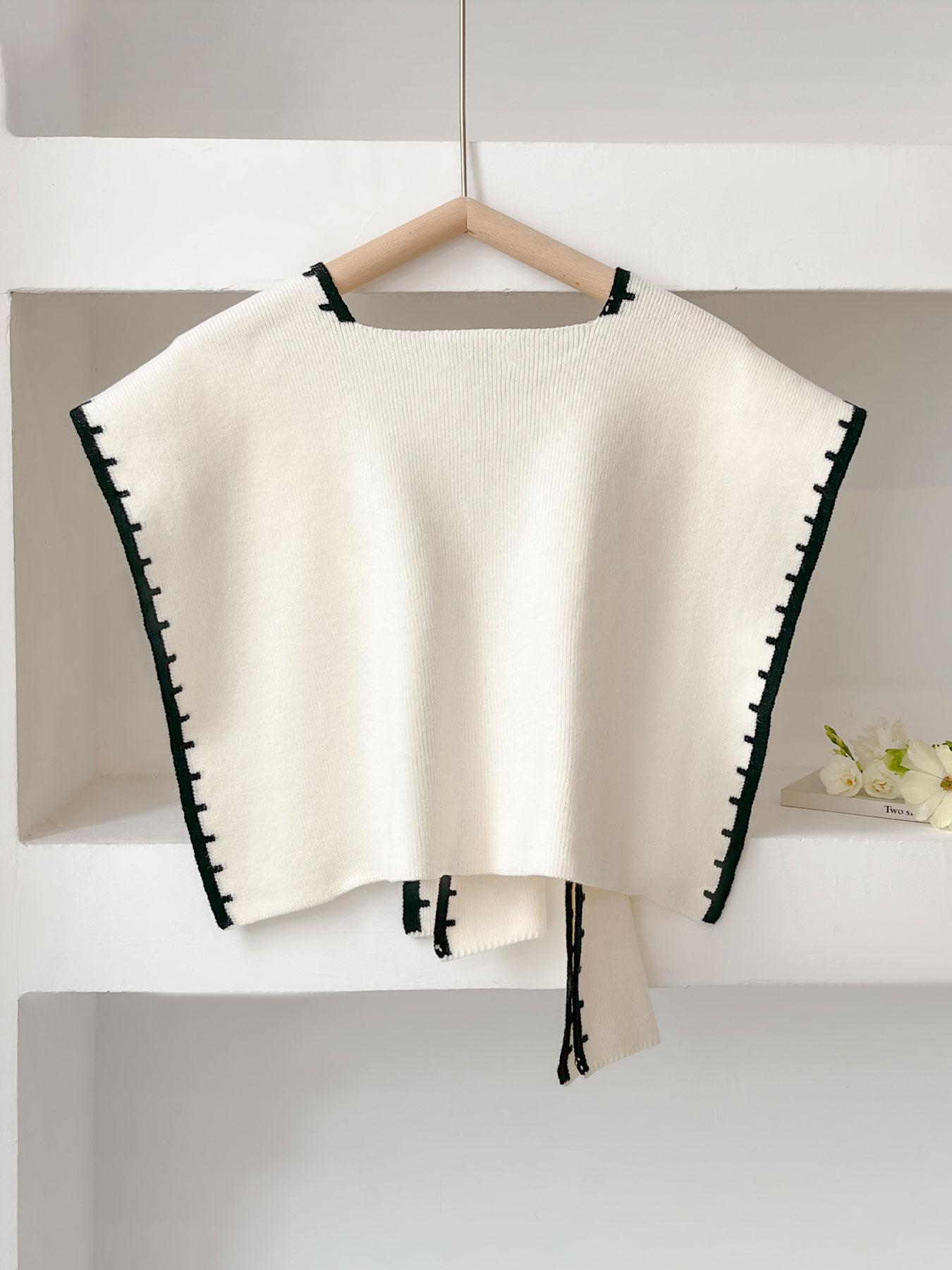 Women's Beige Chevron Pattern Scarf, Boho Style Scarf, Casual Soft Comfortable for Daily Wear, Fashion Accessories for Women & Girls