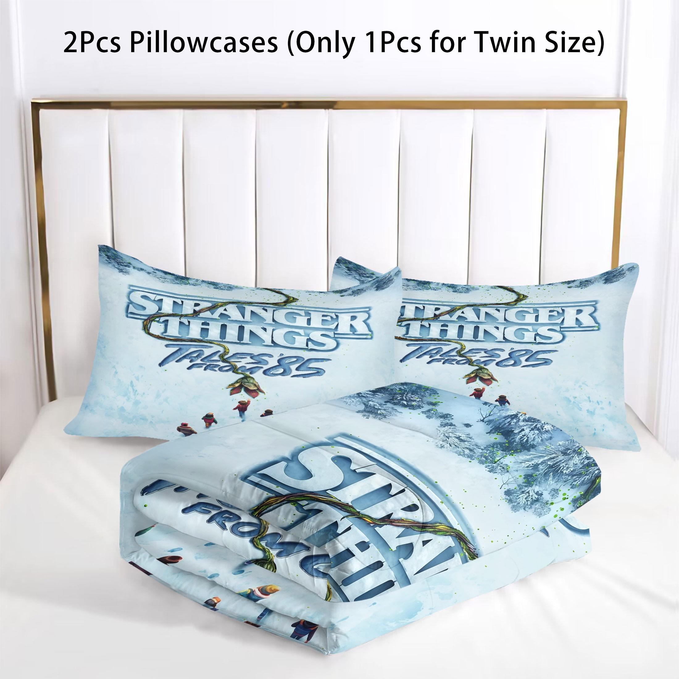 2/3Pcs Stranger Things Snow Print Comforter Set, A Comforting and Whimsical Bedding Set, Available in Multiple Sizes, A Must-Have Gift for Fans, Perfect for Boys', Girls', and Adult Bedrooms