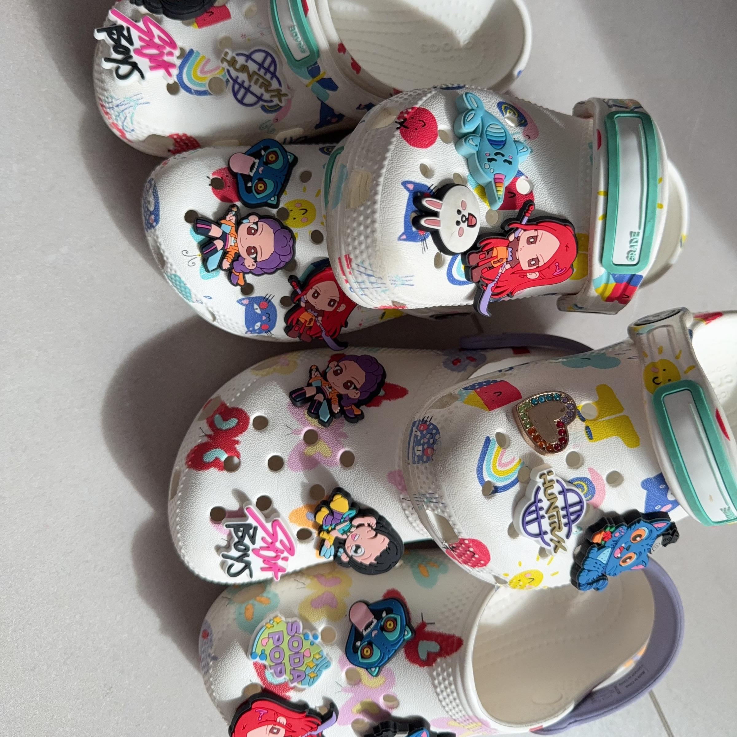 Unisex K-Pop Shoe Charms & Decorations, PVC Material, Perfect for Christmas Parties, Versatile Footwear Accessories