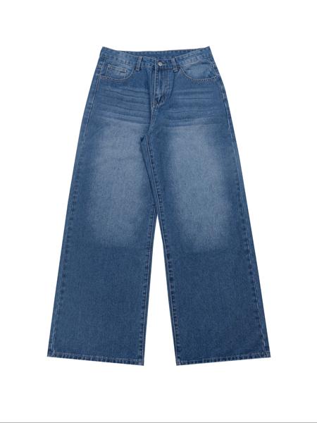 Men's Plus Size Classic Fashion Washed Denim Jeans, Relax Fit Baggy, Comfortable Fit, Stylish Design, Perfect for Everyday Wear
