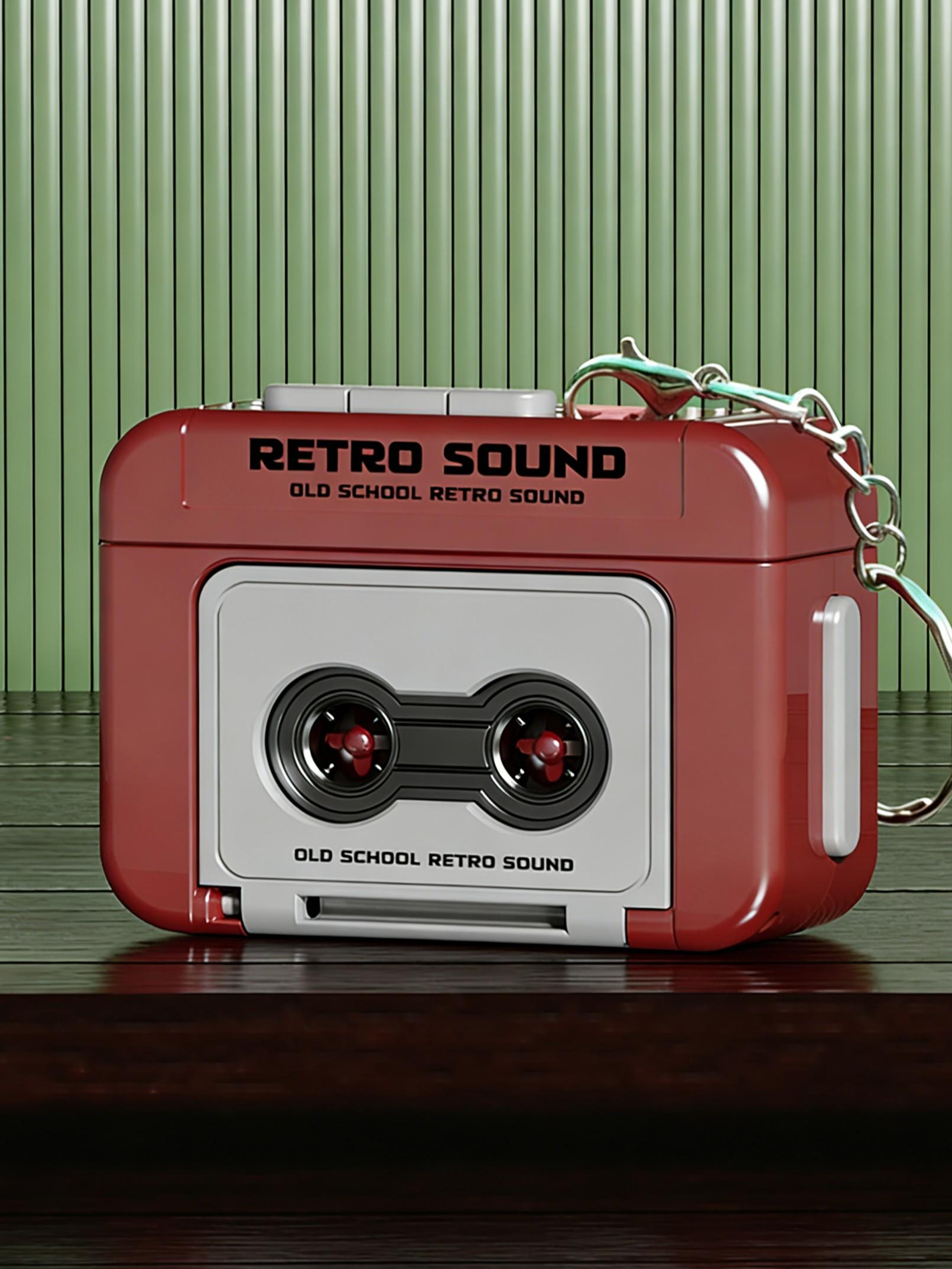 Mini Vintage Tape Recorder Keychain, Fun Music Box Ornament, Recordable Holiday Gift, Retro Style Keyring, Cassette Tape Recording Keychain, 1 Piece Per Pack