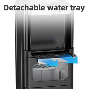 Antarctic Star 3-in-1 Hot and Cold Water Cooler Chiller System Dispenser with Built-in Ice Maker, for 3 to 5 Gallon Bottle Water Dispenser，with Child Safety Lock，Black