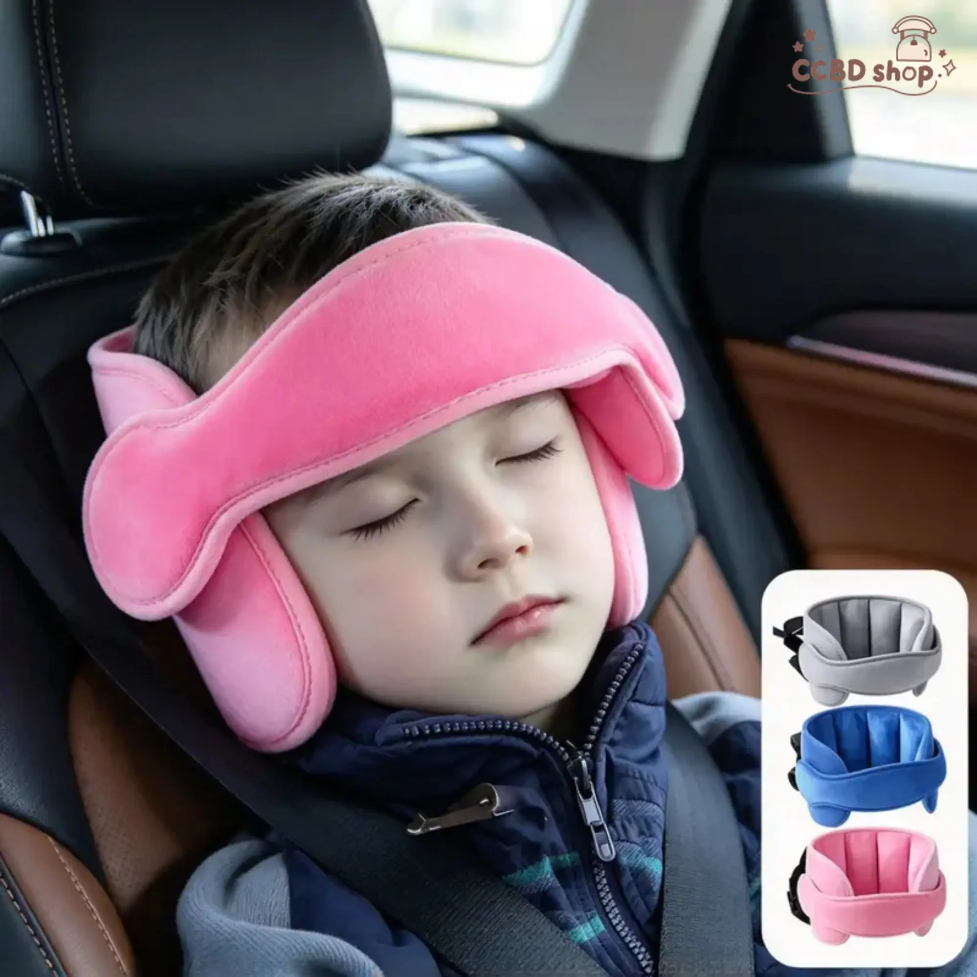 1PC/2PCS Adjustable Car Head Support Strap, Soft Fabric Seat Headrest Holder, Comfortable Travel Head Rest for Road Trips, Long Drives, Daily Commute and Car Rides,sohochic