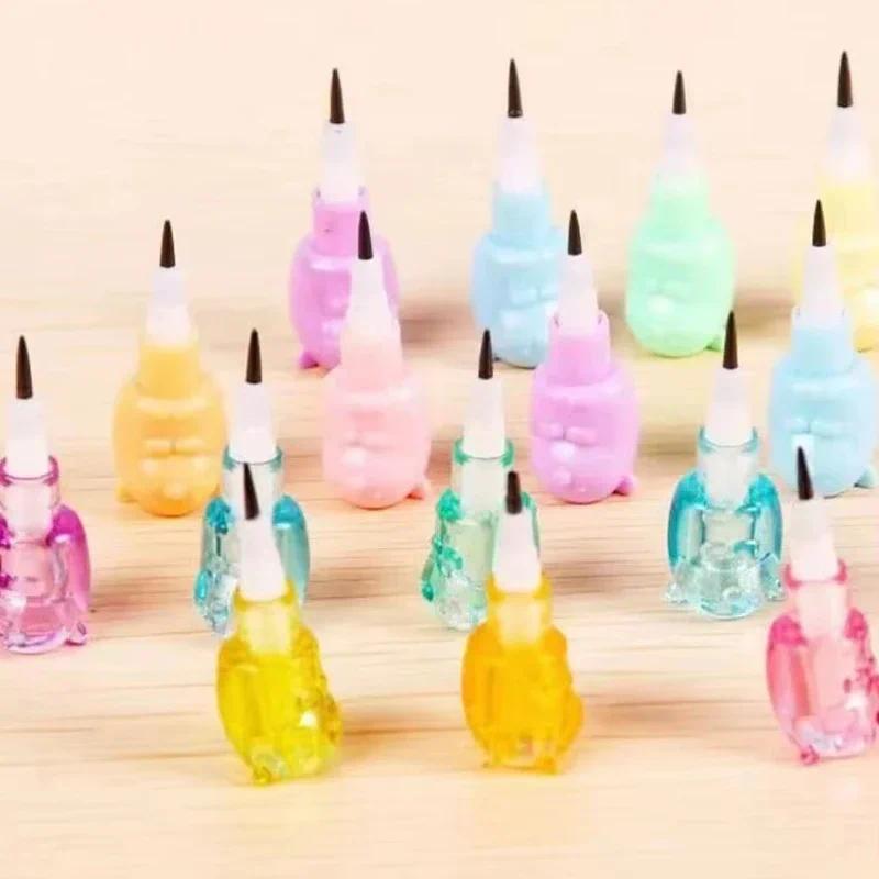 2pcs/Set Cute Bear Non Sharpening Mechanical Pencil Student Writing Pen School Office Supplies Pencil Stationery Gifts