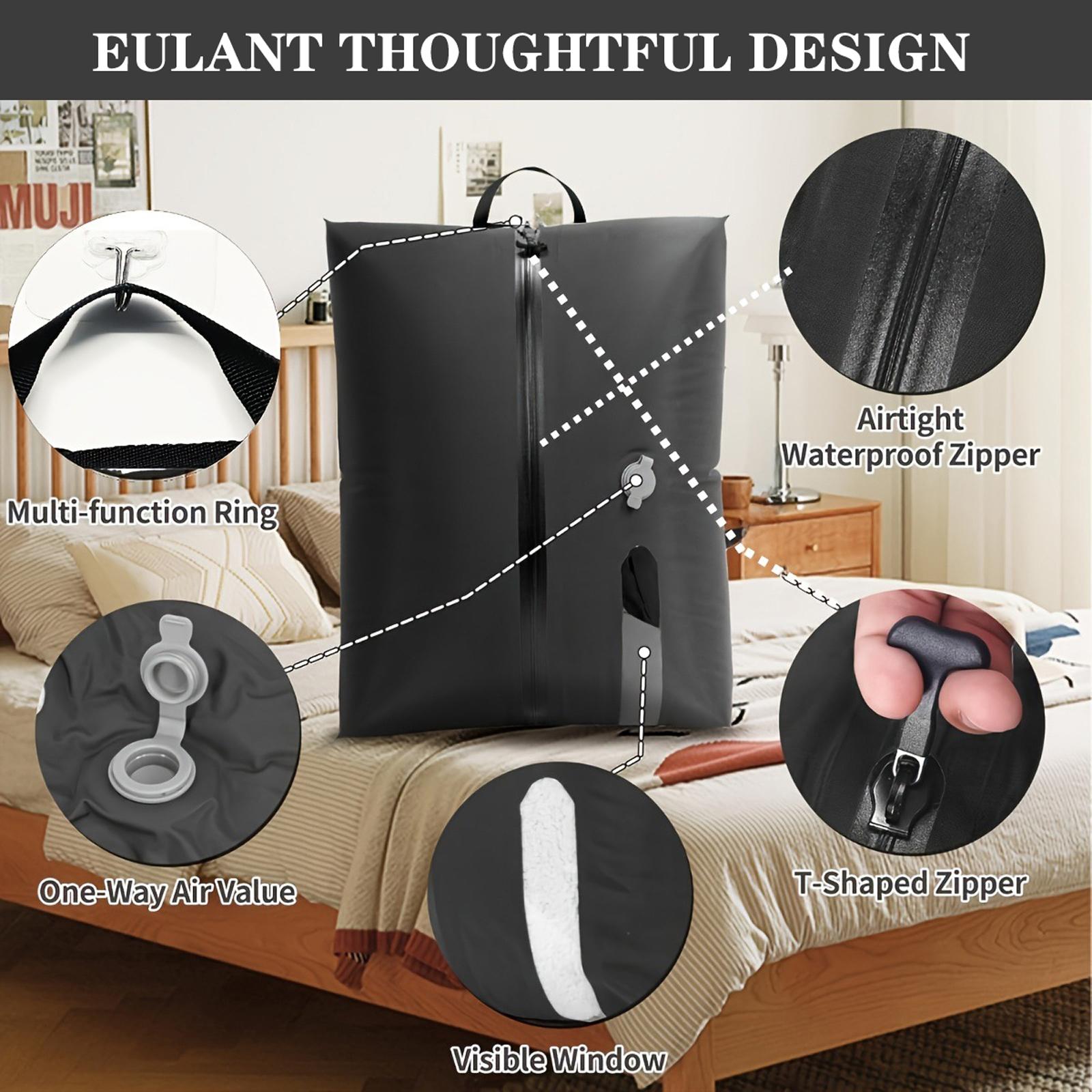 Vacuum Compression Bag, 1 Count Reusable Space Saving Vacuum Storage Bag, Waterproof Storage Bag for Suitcase, Backpack, Luggage Packing